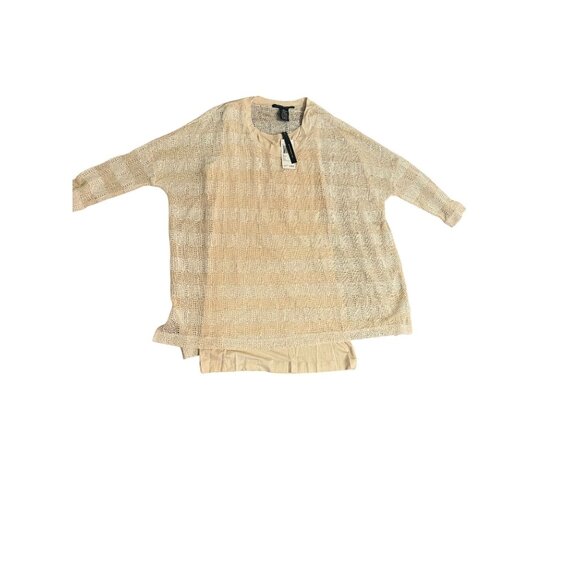 Grace Elements Womens XS Beige Knit Top With Attached Layer - Picture 1 of 6